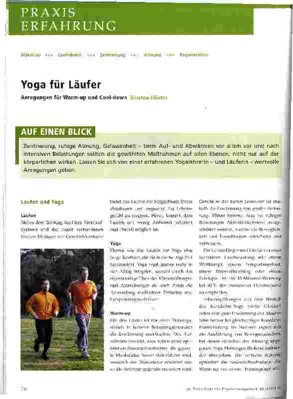 Vorschauseite 1: Yoga für Läufer
