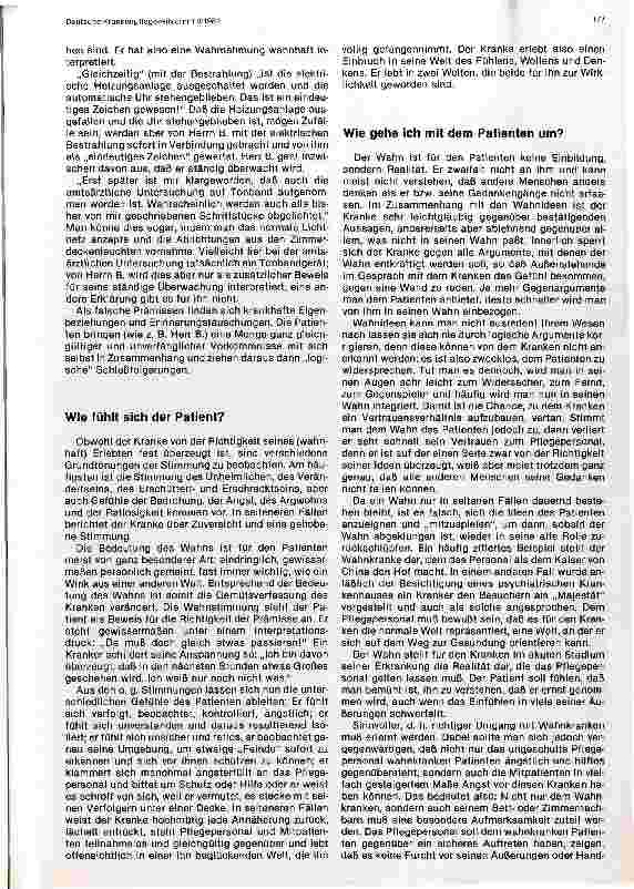 Vorschauseite 2: Der wahnkranke Patient: psychiatrische Pflegeregeln, Anleitung für Krankenpflegeschüler