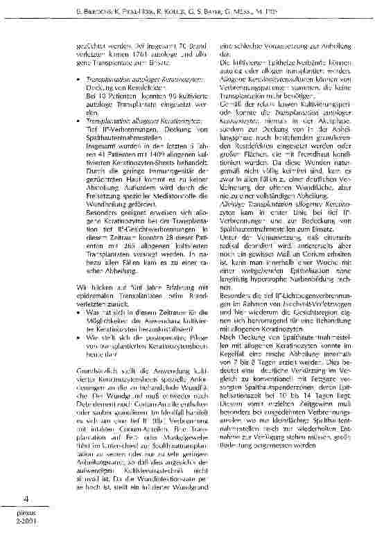 Vorschauseite 2: Kultiverte Keratinozyten: Gestern-Heute