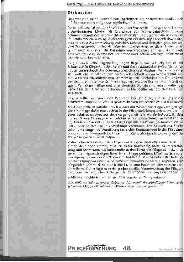 Vorschauseite 4: Beeinflussende Faktoren für die Schmerzerfassung und das Schmerzmanagement von Pflegenden Eine Literaturanalyse