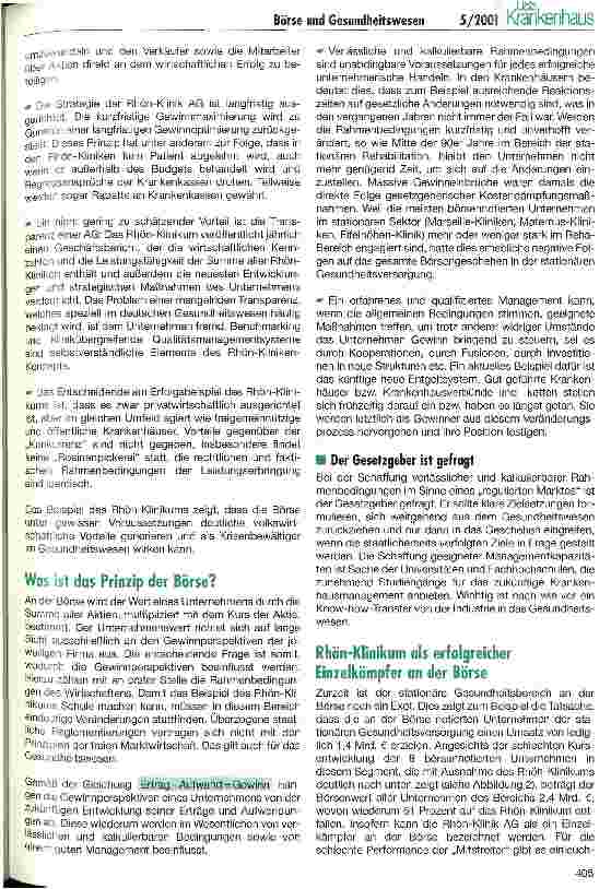 Vorschauseite 3: Die Börse - ein potenzieller Krisenbewältiger im Gesundheitswesen?