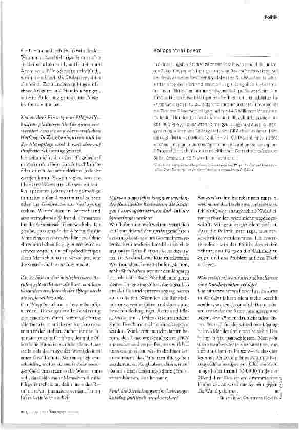 Vorschauseite 2: Nachbarschaftshilfe im Pflegeheim