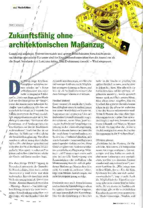 Vorschauseite 1: Zukunftsfähig ohne architektonischen Maßanzug