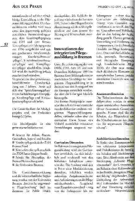 Vorschauseite 5: Organisationskulturen gestalten Modellprojekt Integrierte Pflegeausbildung in Bremen