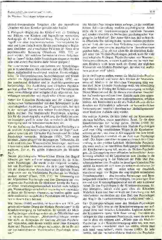 Vorschauseite 4: Psychologen im Krankenhaus
