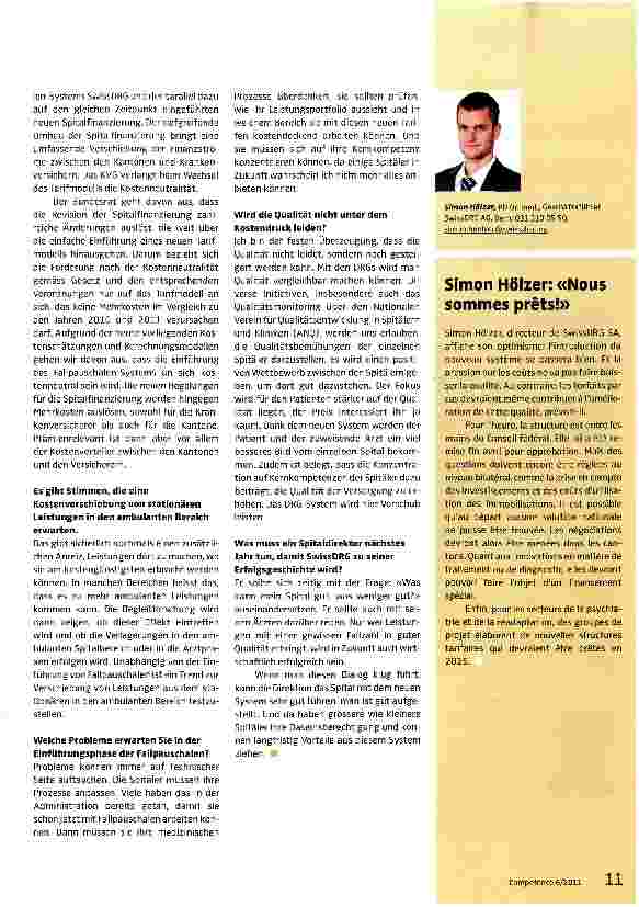 Vorschauseite 2: «Auch kleine Spitäler können Vorteile aus diesem System ziehen»