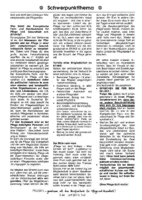 Vorschauseite 2: Pflege vor dem Kollaps, oder: Warum man in einem Berufsverband organisiert sein muss!