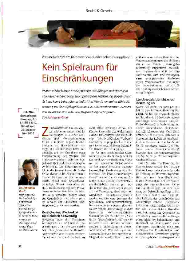 Vorschauseite 1: Kein Spielraum für Einschränkungen