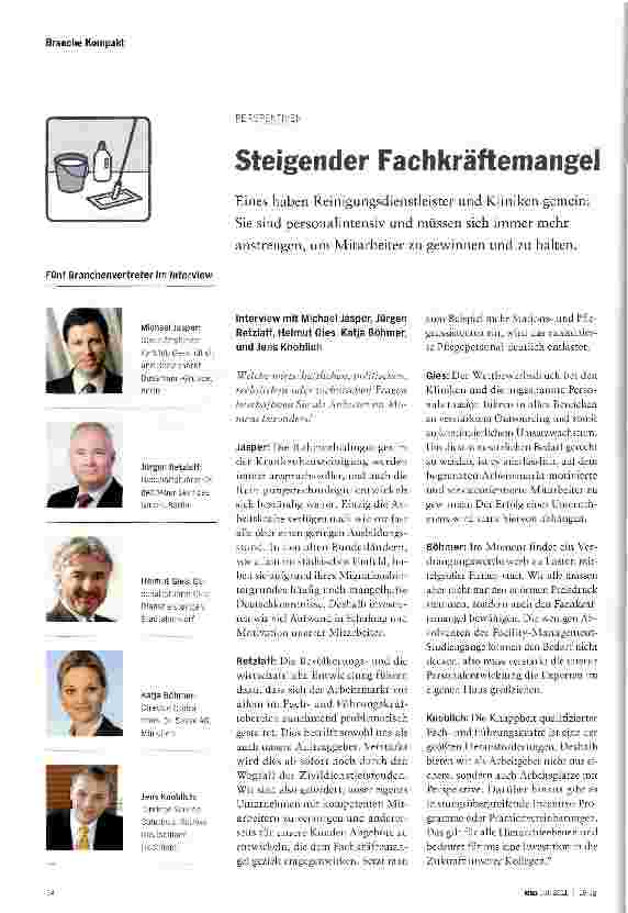 Vorschauseite 1: Steigender Fachkräftemangel