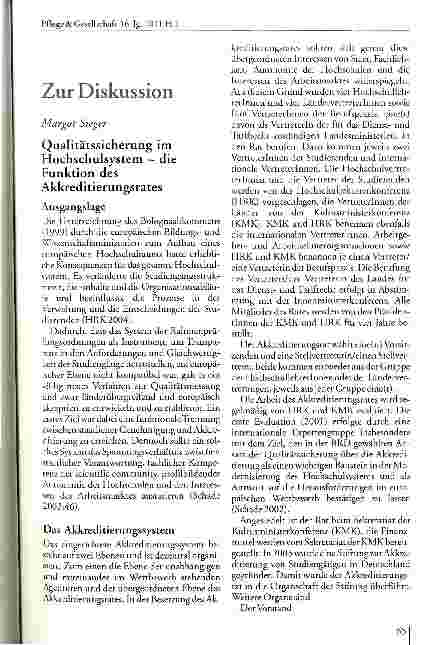 Vorschauseite 1: Qualitätssicherung im Hochschulsystem - die Funktion des Akkreditierungsrates