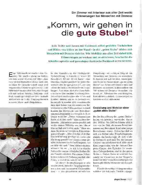 Vorschauseite 1: „Komm, wir gehen in die gute Stube!