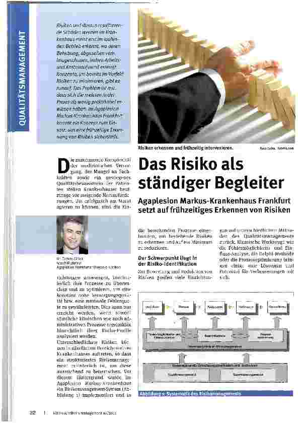 Vorschauseite 1: Das Risiko als ständiger Begleiter