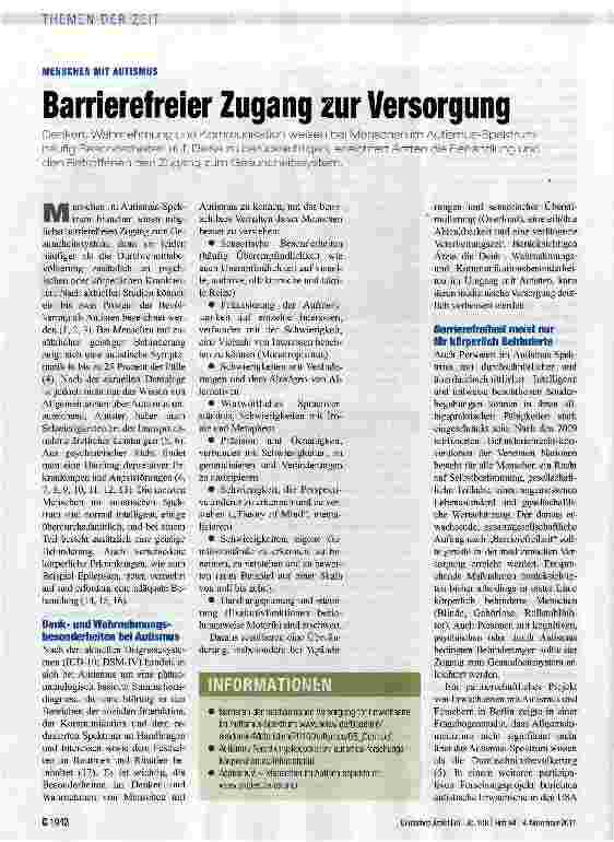 Vorschauseite 1: Barrierefreier Zugang zur Versorgung