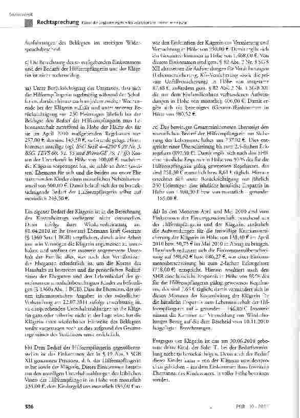 Vorschauseite 5: Kosten der Eingliederungshilfe bei vollstationärer HeimunterbringungSCB XII § 19 Abs. 3, § 92 Abs. 1 Satz 1 und 2, § 92 Abs. 2 Satz 1 Nr. 2 und Satz 3; BGB § 1360a Abs. 1