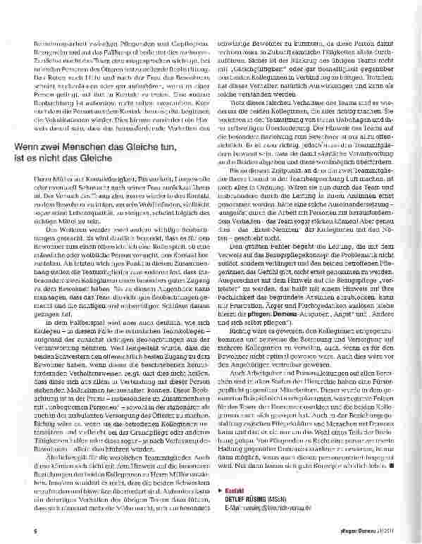 Vorschauseite 3: Ihr seid die Bezugskräfte!