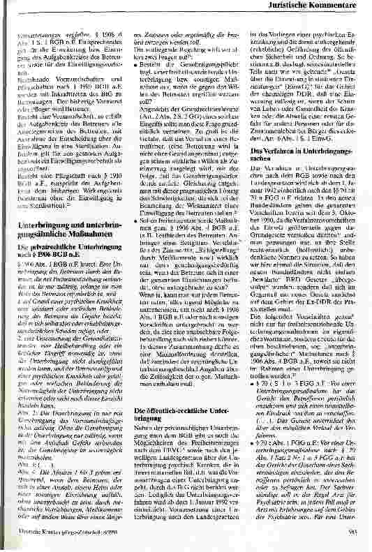 Vorschauseite 3: Das neue Betreuungsund Unterbringungsrecht