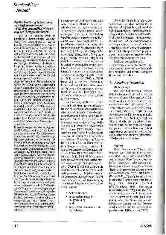 Vorschauseite 3: Schmerz und Pflege - eine Herausforderung