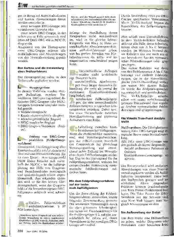 Vorschauseite 3: Auf der Suche nach Fehlern im DRG-System