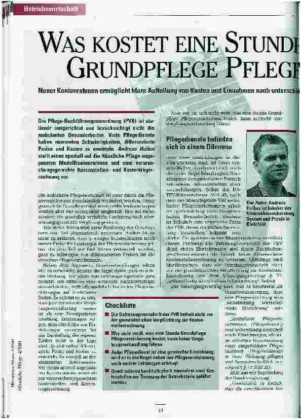 Vorschauseite 1: Was kostet eine Stunde Grundpflege Pflege Versicherung?