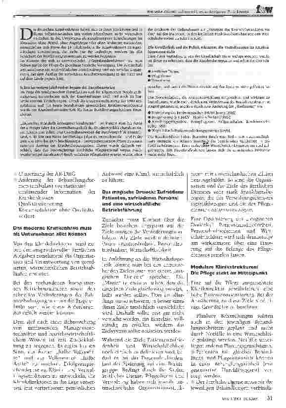 Vorschauseite 2: Wer seine Zukunft sichern will, muss die eigenen Ziele kennen. Das modulare Krankenhaus mit seinen selbständigen Einheiten schafft beste medizinische Versorgung durch zufriedenes…