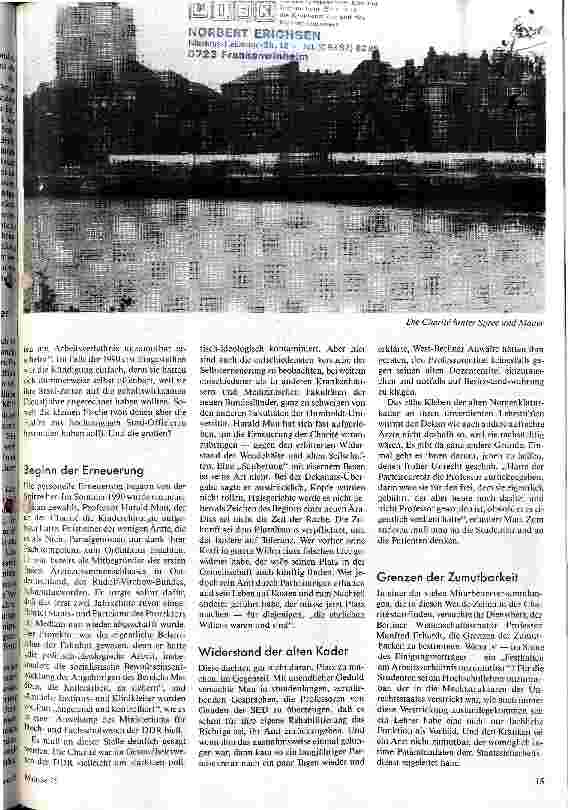Vorschauseite 2: Die Charite Ein mühsamer Prozeß der Selbstbefreiung