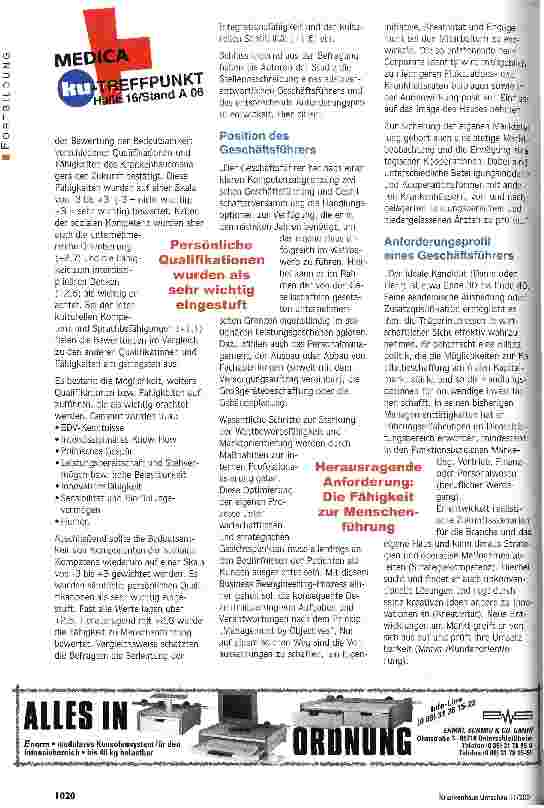 Vorschauseite 3: Nicht mehr ohne soziale Kompetenz Künftige Führungskräfte - ihre Qualifikationen und Eigenschaften