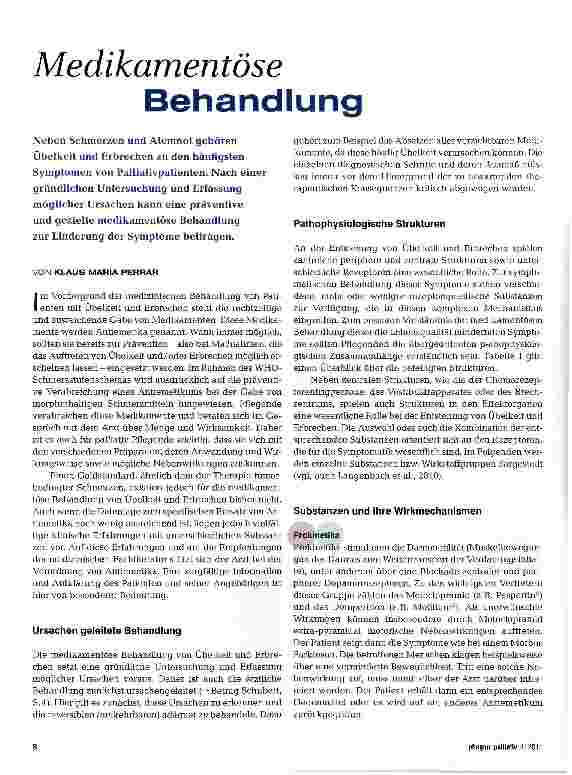 Vorschauseite 1: Medikamentöse Behandlung