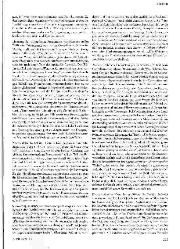 Vorschauseite 2: 3. BVMed-Healthcare Compliance-Konferenz: „Unternehmen müssen ein Compliance-System mit klaren Regeln etablieren