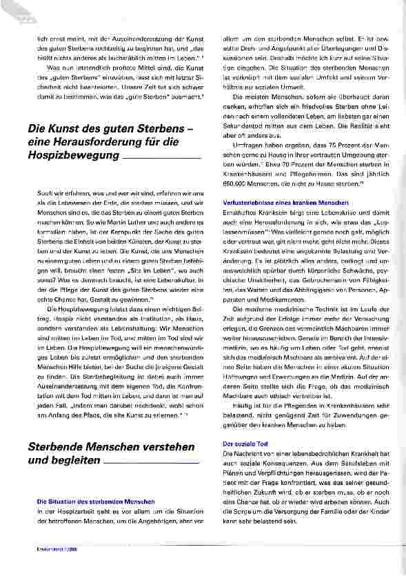 Vorschauseite 2: Sterbende Menschen begleiten