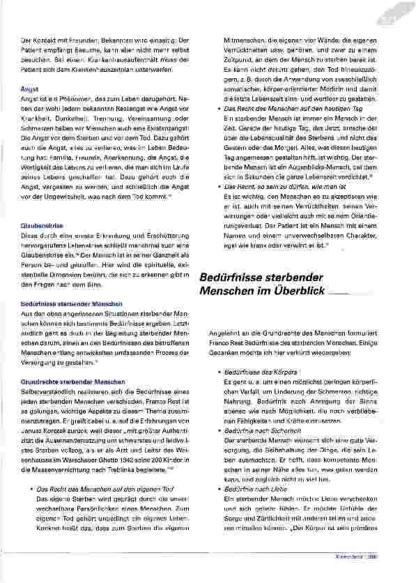 Vorschauseite 3: Sterbende Menschen begleiten