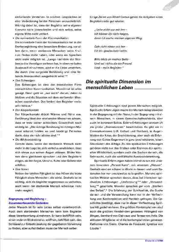 Vorschauseite 5: Sterbende Menschen begleiten