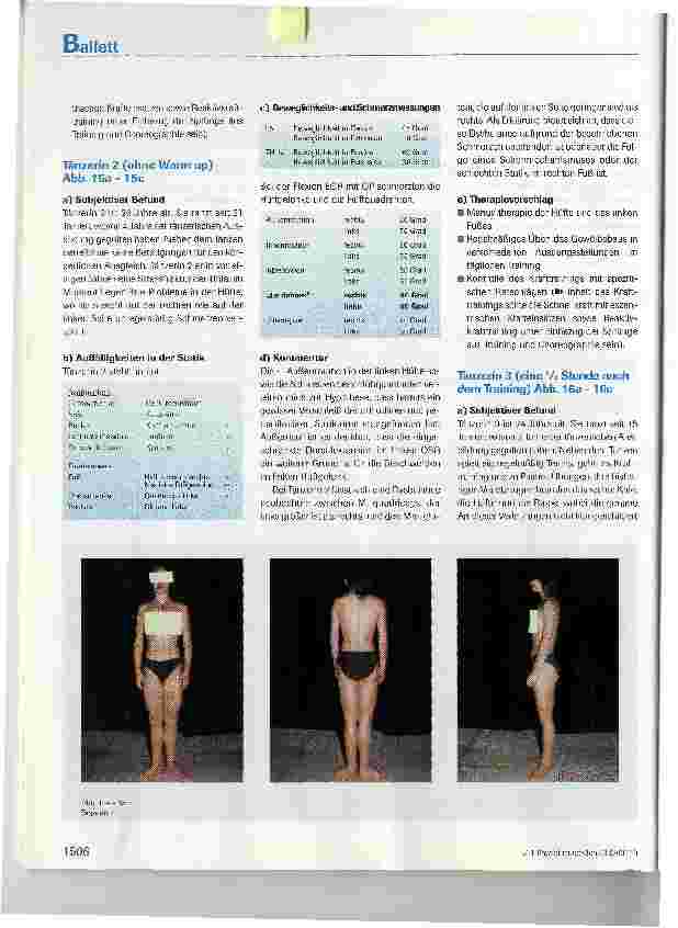 Vorschauseite 3: Das en dehors aus physiotherapeutischer Sicht - Eine Untersuchung von Tänzerinnen und Tänzern des Stadttheaters Luzern, (Teil II)