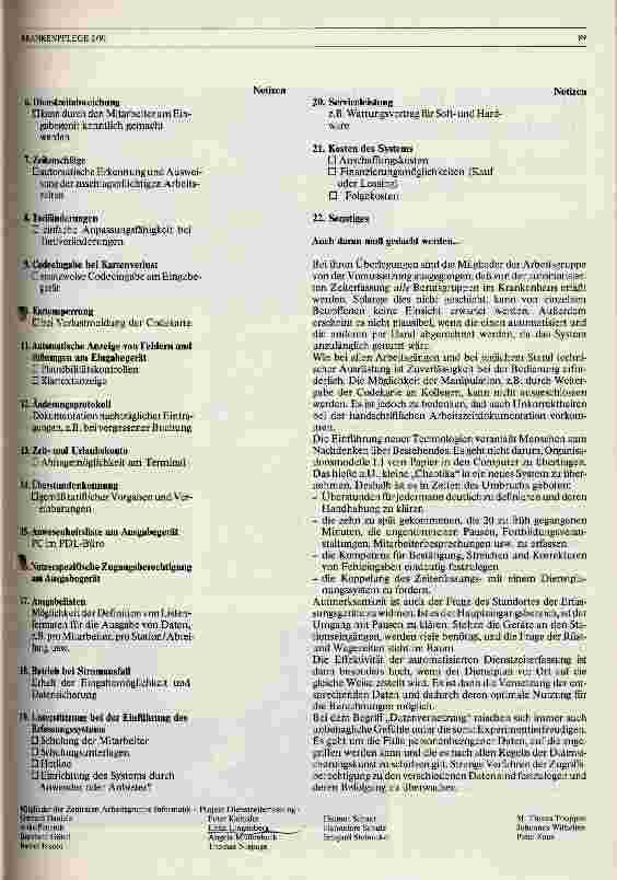 Vorschauseite 2: Dienstzeiterfassung - Checkliste für Computersysteme