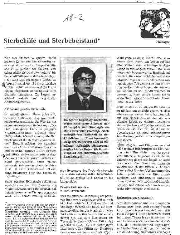 Vorschauseite 1: Sterbehilfe und Sterbebeistand
