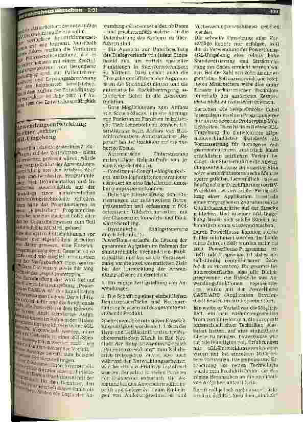 Vorschauseite 2: Mit einer Sprache der 4. Generation zum Ziel - Effiziente Software- Entwicklung durch einen Krankenhausträger