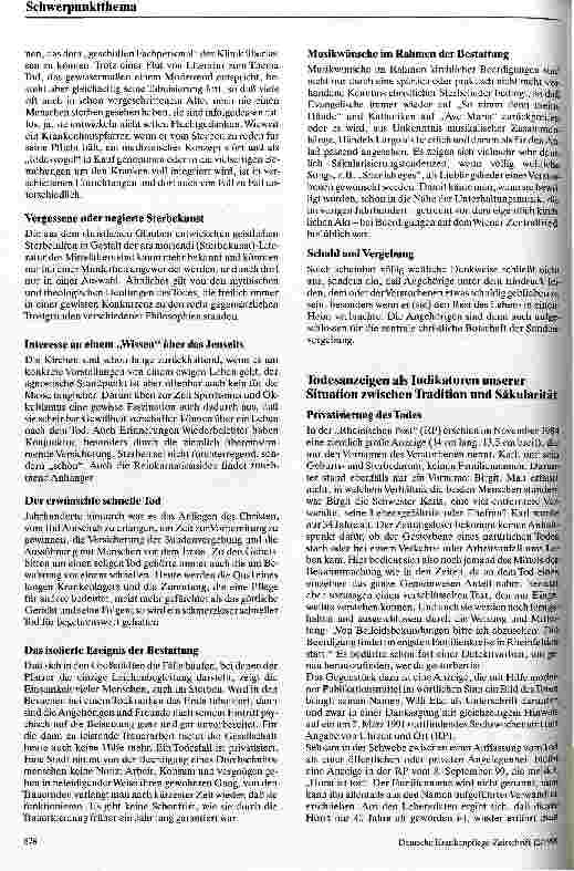 Vorschauseite 2: Umgang mit dem Tod in einer säkularen Gesellschaft