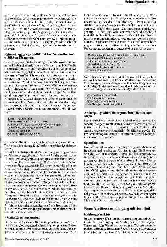 Vorschauseite 3: Umgang mit dem Tod in einer säkularen Gesellschaft