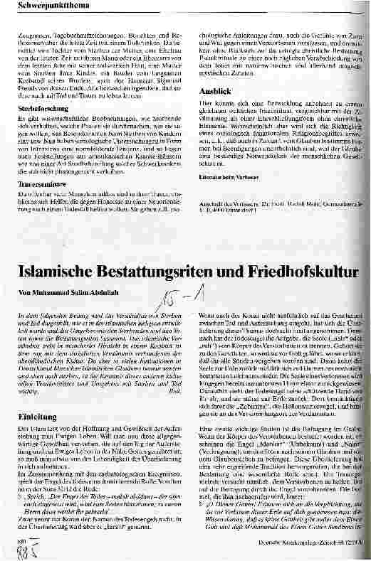 Vorschauseite 4: Umgang mit dem Tod in einer säkularen Gesellschaft