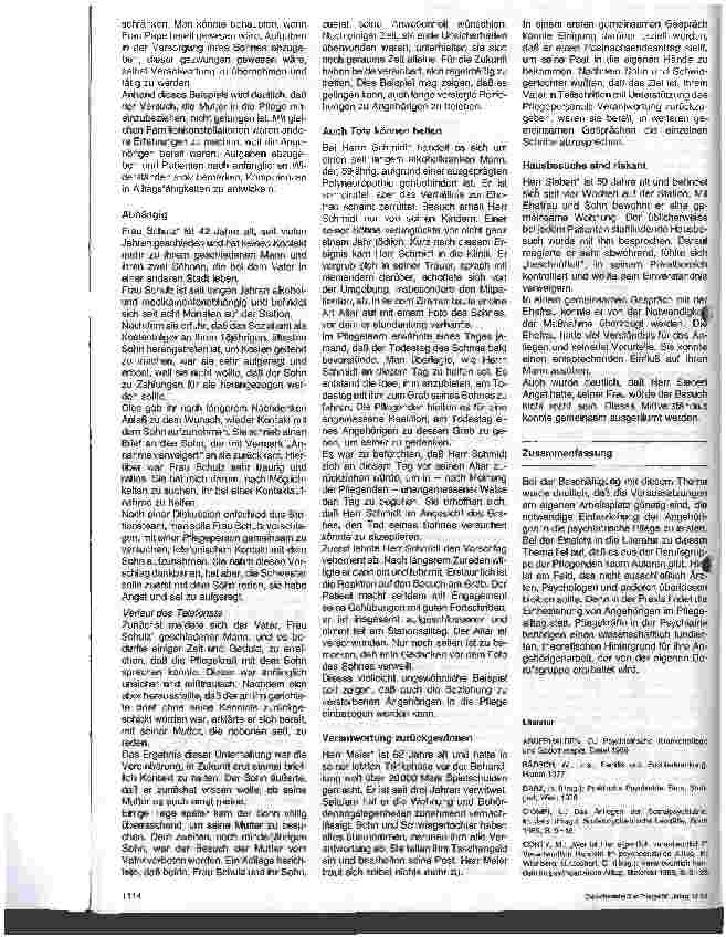 Vorschauseite 3: Einbeziehung der Angehörigen in die psychiatrische Krankenpflege