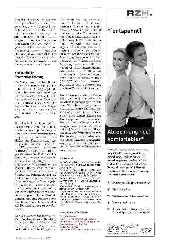 Vorschauseite 4: PflegeversicherungQualität und Vernetzung durch Pflegeberatung?