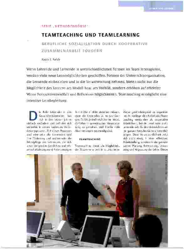 Vorschauseite 1: TEAMTEACHING UND TEAMLEARNING