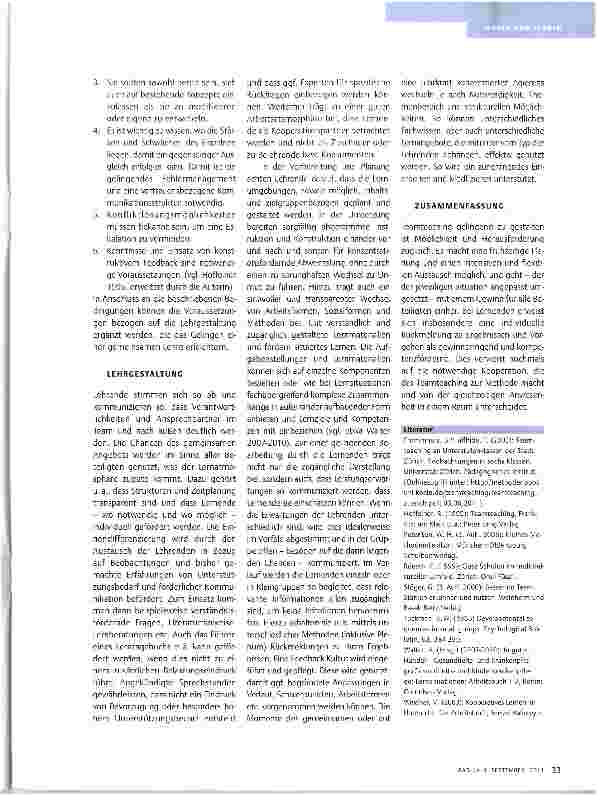 Vorschauseite 5: TEAMTEACHING UND TEAMLEARNING