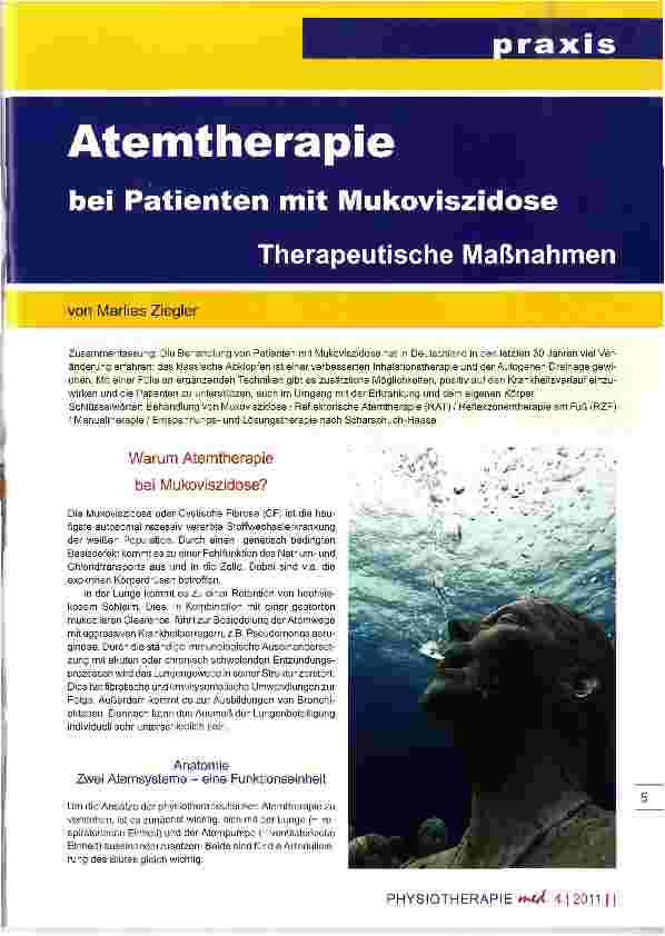 Vorschauseite 1: Atemtherapie bei Patienten mit Mukoviszidose