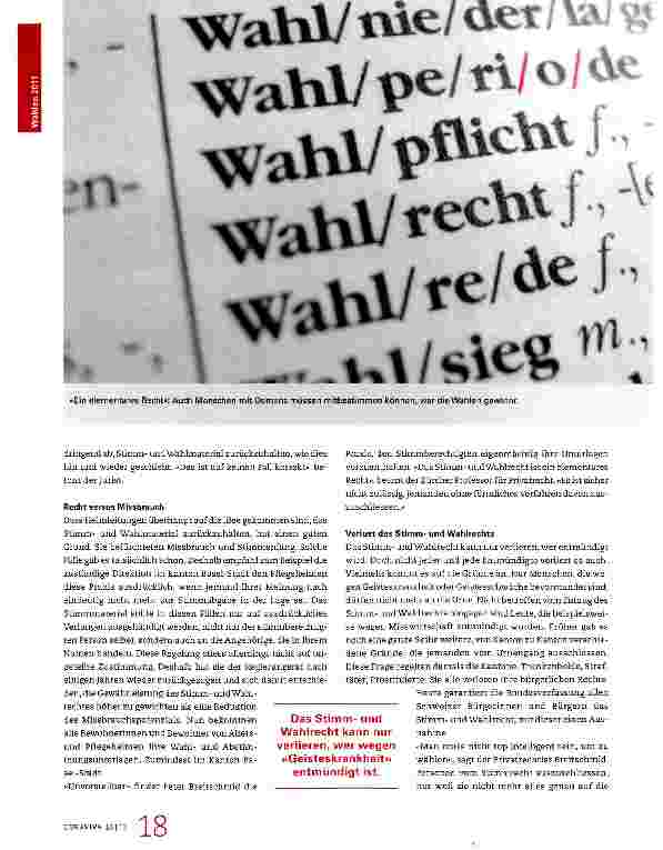 Vorschauseite 2: Auch Verwirrte sollen wählen