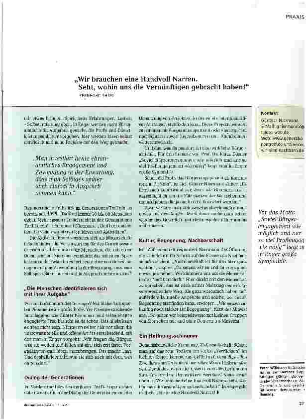 Vorschauseite 2: Der „verrükte Albert -Ehrenamtliche starten durch!