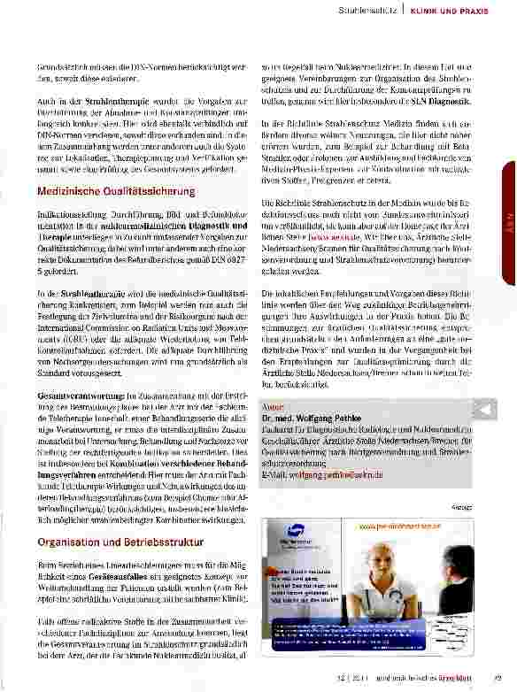 Vorschauseite 2: Neufassung der Richtlinie Strahlenschutz in der Medizin