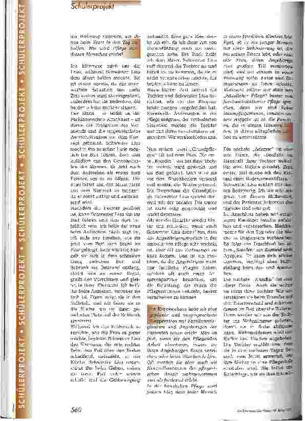 Vorschauseite 3: Aus dem Tagebuch einer Krankenpflegeschülerin Krankenpflegeausbildung 2000, Teil 5