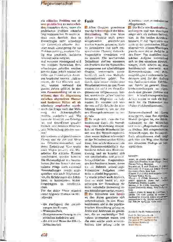 Vorschauseite 6: Ethikforen in der pflegerischen Praxis Vom Modell zur Wirklichkeit