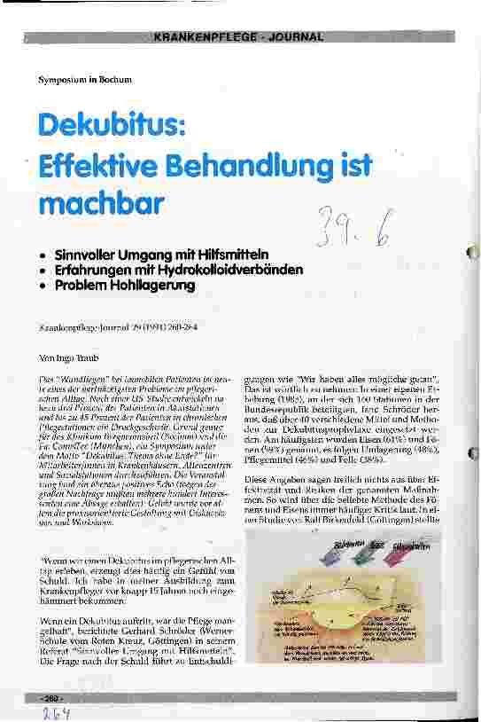 Vorschauseite 1: Dekubitus: Effektive Behandlung ist machbar