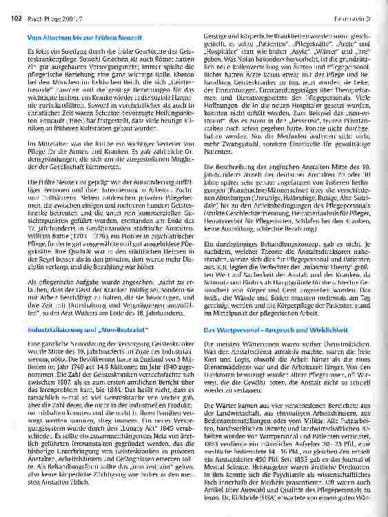 Vorschauseite 2: Peter Nolans A History of Mental Health Nursing und Anmerkungen zur deutschen Pflegegeschichte